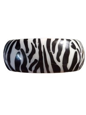Zebra Print Bangle Bracelet